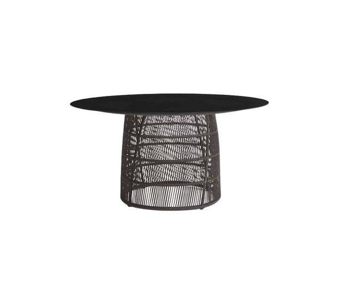 Cuff Round Black Glass Dining Table Danao Living
