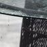 Cuff Round Black Glass Dining Table Danao Living