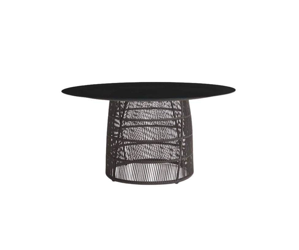 Cuff Round Black Glass Dining Table Danao Living