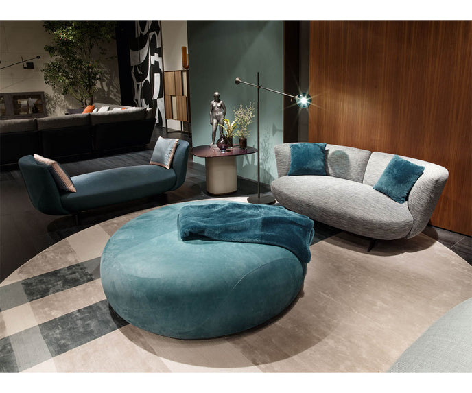 Galet Dormeuse by Giorgetti upholstered chaise lounge with solid ash wood base and elegant contemporary design | Casa Design Group