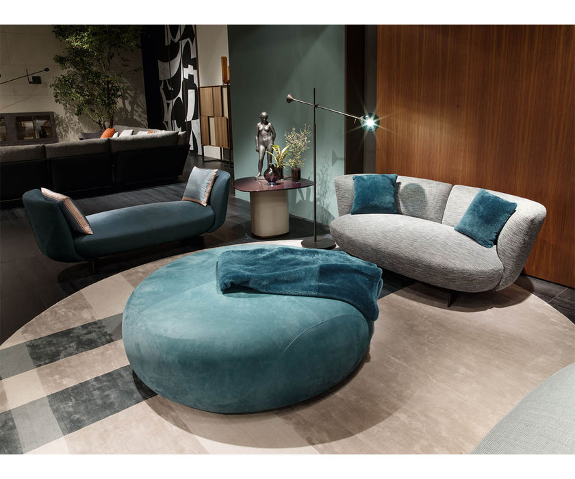 Galet Dormeuse by Giorgetti upholstered chaise lounge with solid ash wood base and elegant contemporary design | Casa Design Group