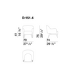 High End Gio Ponti D.151.4 Armchair by Molteni&C Casa Design Group