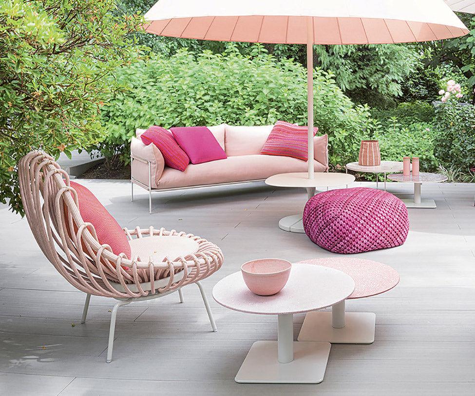 Round Elegant Giro Coffee Table by Paola Lenti Outdoor Furniture Casa Design Group 