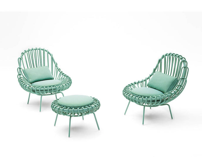Modern Giunco Outdoor Pouf by Paola Lenti Casa Design Group
