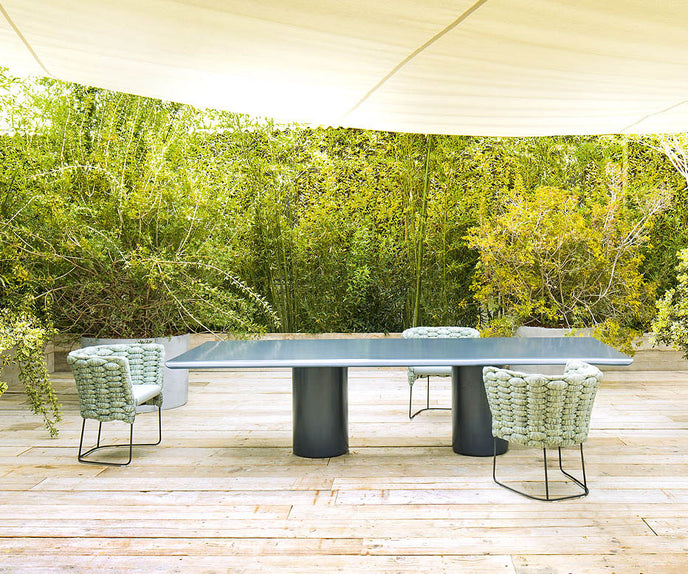 Gon Outdoor Dining Table by Paola Lenti - Elegant Stainless Steel Design for Any Spaces | Casa Design Group