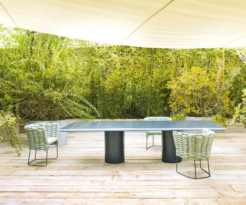Gon Outdoor Dining Table by Paola Lenti - Elegant Stainless Steel Design for Any Spaces | Casa Design Group