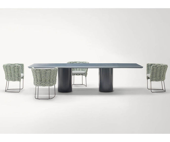 Gon Outdoor Dining Table by Paola Lenti - Elegant Stainless Steel Design for Any Spaces | Casa Design Group