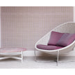Heron Outdoor Coffee Table by Paola Lenti with a Handcrafted Luce top and Durable Stainless Steel Structure | Casa Design Group