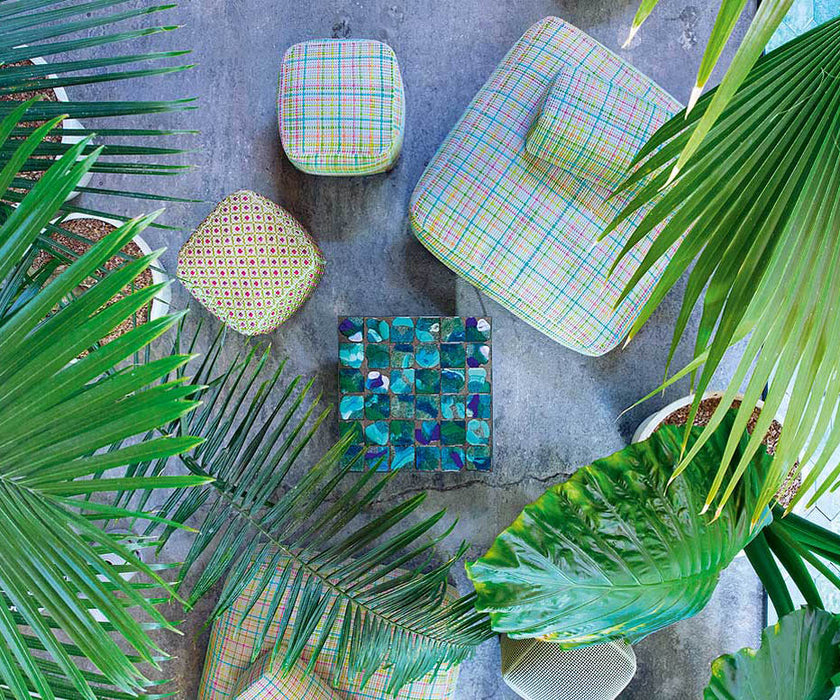 Contemporary Hopi Outdoor Pouf by Paola Lenti Designed for Comfort and Versatility Casa Design Group