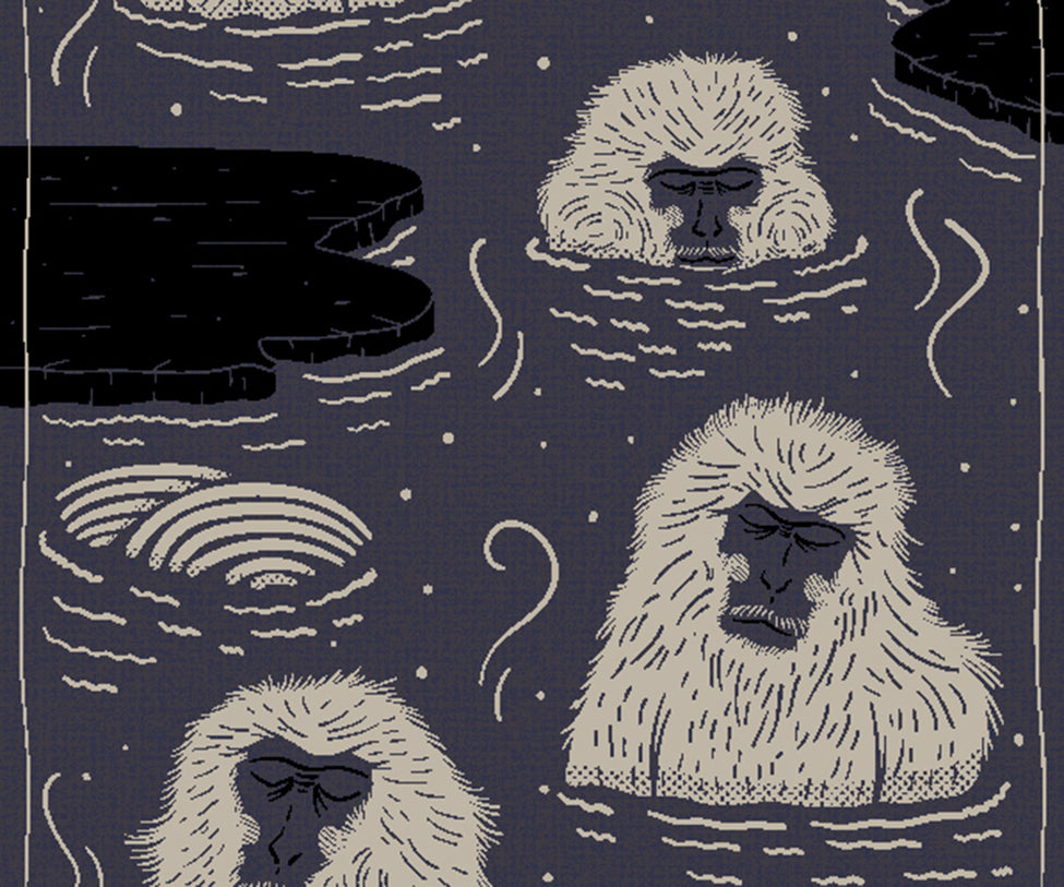 Indigo Macaque Blue Rug Moooi
