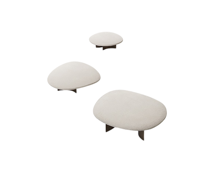 Lava Stone Isole Outdoor Coffee Table by Paola Lenti Handcrafted and Stylish Furniture | Casa Design Group