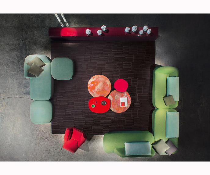 Luxury Ivy Side Table by Paola Lenti Decorated with Unique Enamel Elementsv Casa Design Group