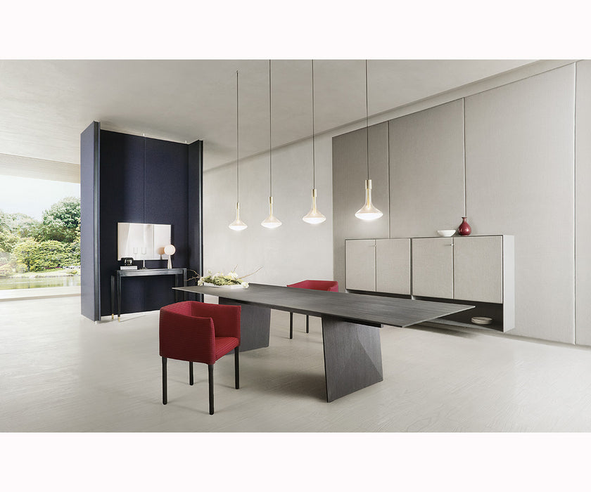 Luxury Kanji Dining Table by Paola Lenti Modern Dining with Marble and Metal Inserts Casa Design Group