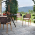 Modern Katana Outdoor Rectangular Table with Metal Legs and Porcelain Stoneware Top by Potocco | Casa Design Group
