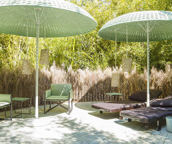 Luxury Lanterna Outdoor Floor Lamp by Paola Lenti in Matt Stainless Steel Casa Design Group