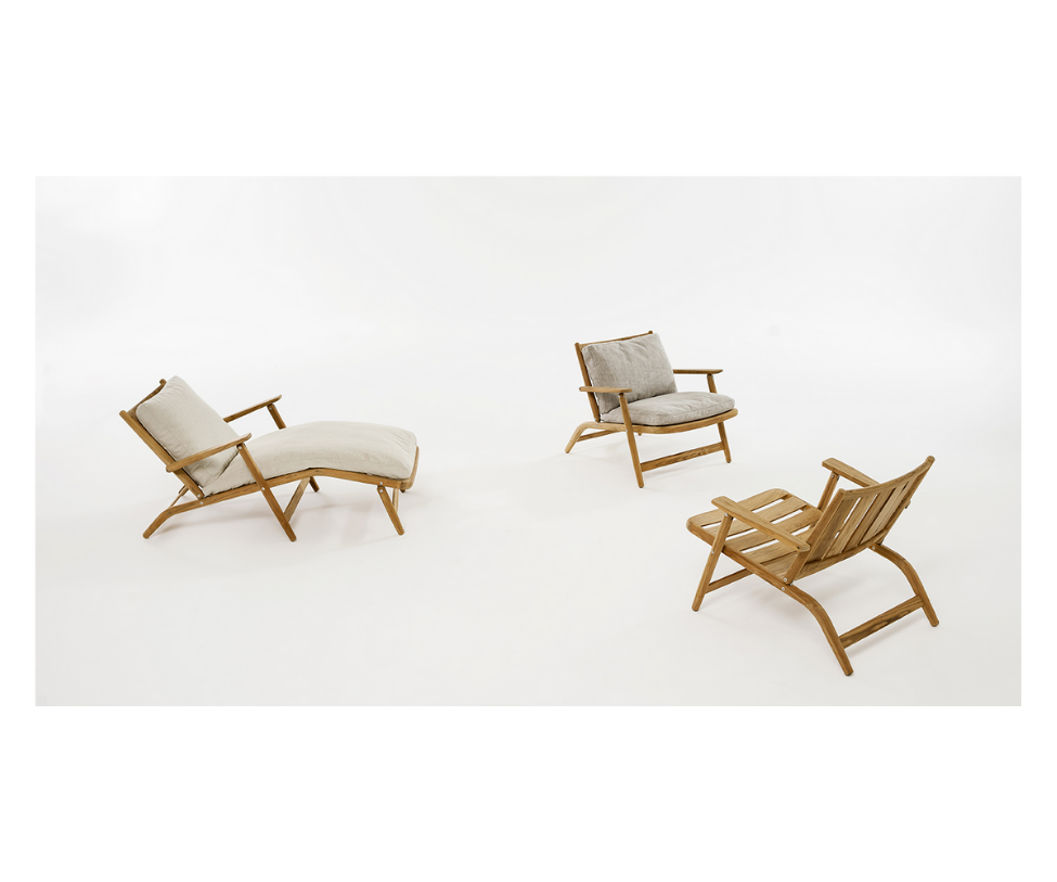 Comfortable Teak Levante 007 Outdoor Lounge Chair by Roda | Casa Design Group