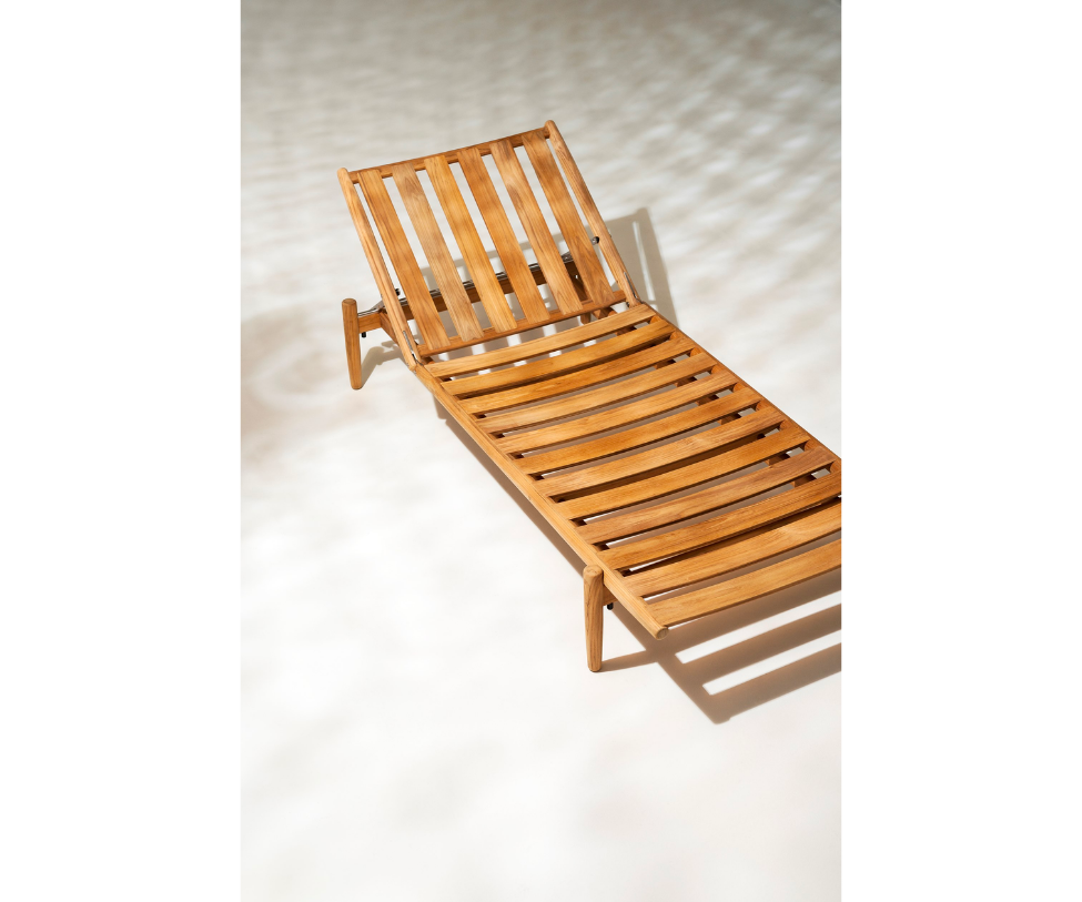 Modern Levante 009 Sunlounger by Roda Crafted from Durable Teak | Casa Design Group