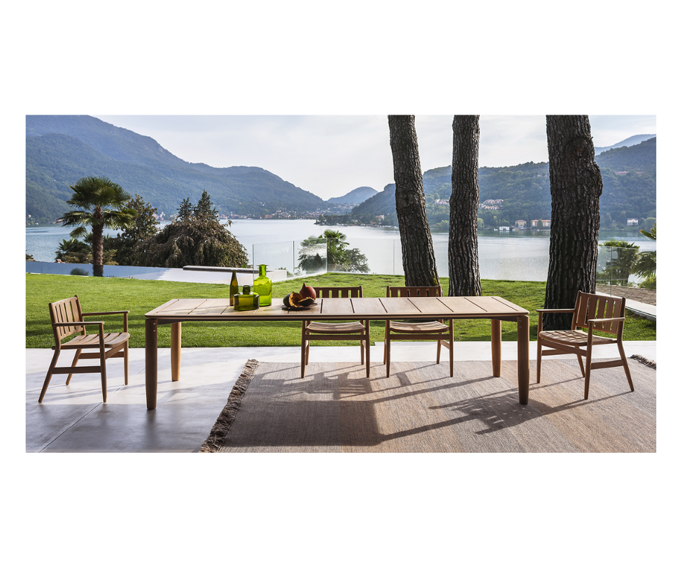 Modern Teak Levante 030 Outdoor  Dining Table by Roda | Casa Design Group