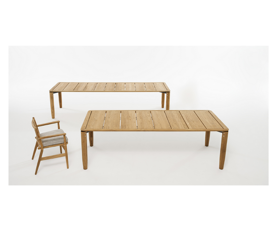 Modern Teak Levante 030 Outdoor  Dining Table by Roda | Casa Design Group