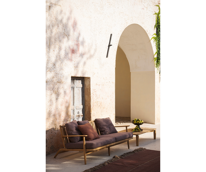 Elegant Teak Levante 102 Outdoor Sofa by Roda | Perfect for Patios and Gardens | Casa Design Group