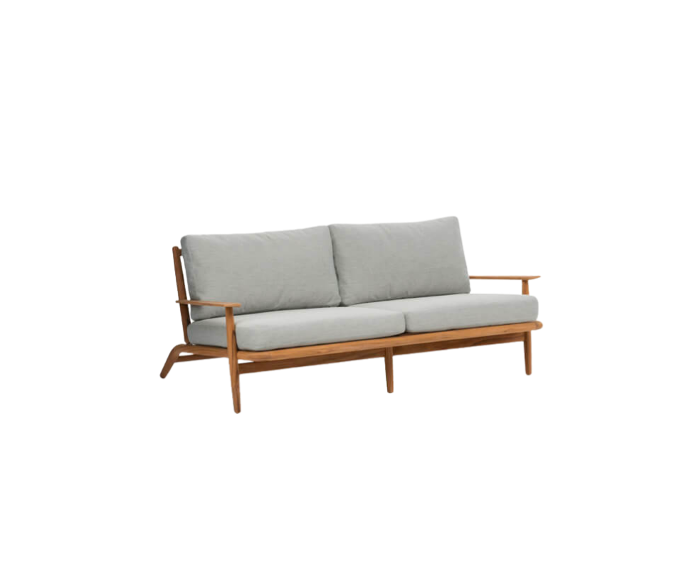 Elegant Teak Levante 102 Outdoor Sofa by Roda | Perfect for Patios and Gardens | Casa Design Group