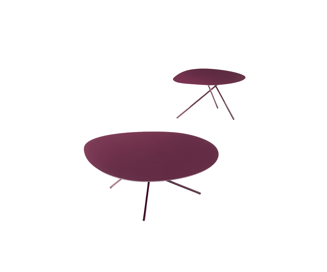 Modern Lever Side Table by Paola Lenti with Stainless Steel Rod Base Casa Design Group