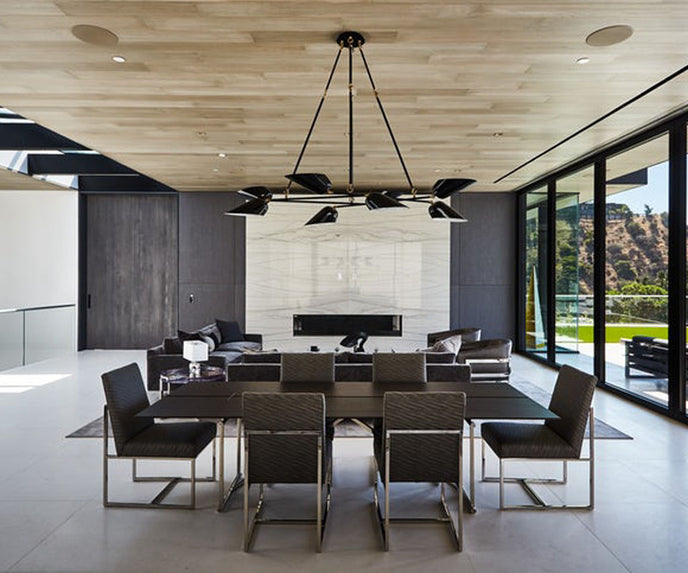 Zia Priven Axis Diamond Chandelier Living Room