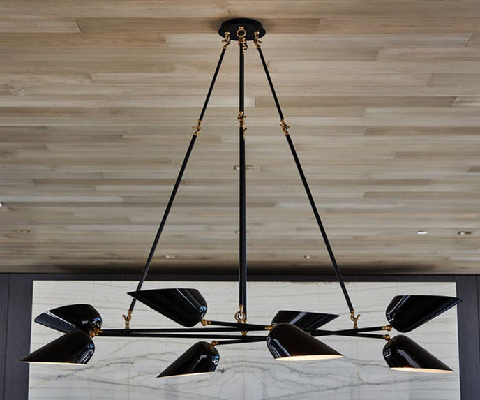Zia Priven Axis Diamond Chandelier Black