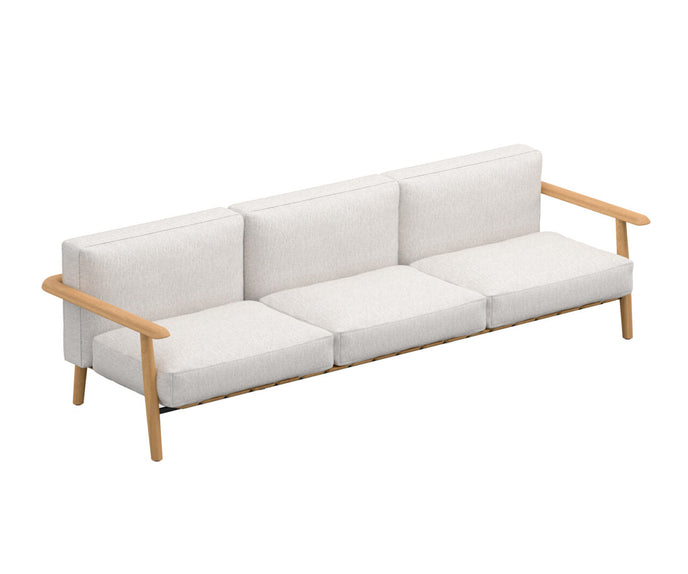 Teak Frame Bohemian Design Elegant Mambo 3 Seater Outdoor Sofa by Royal Botania Casa Design Group
