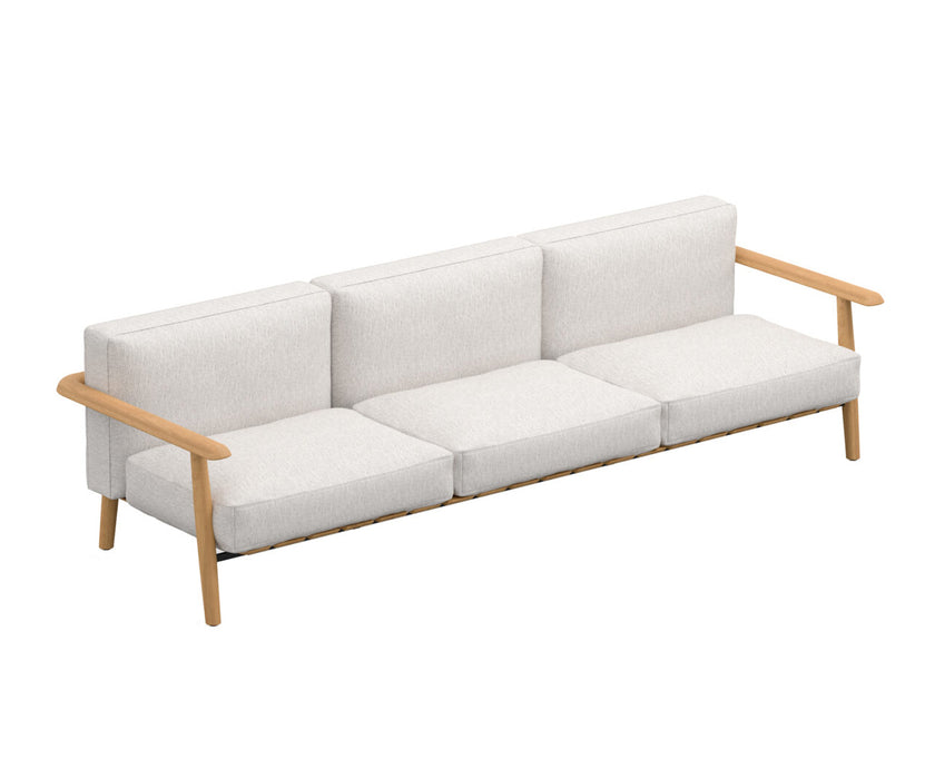 Teak Frame Bohemian Design Elegant Mambo 3 Seater Outdoor Sofa by Royal Botania Casa Design Group