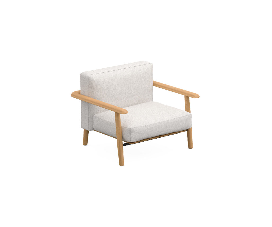 Comfortable Teak Frame Mambo Lounge Outdoor Armchair by Royal Botania Casa Design Group