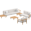 Bohemian Teak Frame Mambo Outdoor Lounge Furniture Set by Royal Botania Casa Design Group