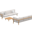 Bohemian Teak Frame Mambo Outdoor Lounge Furniture Set by Royal Botania Casa Design Group