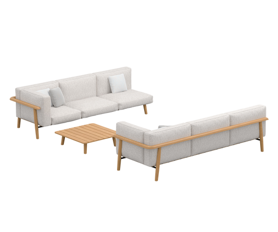 Bohemian Teak Frame Mambo Outdoor Lounge Furniture Set by Royal Botania Casa Design Group