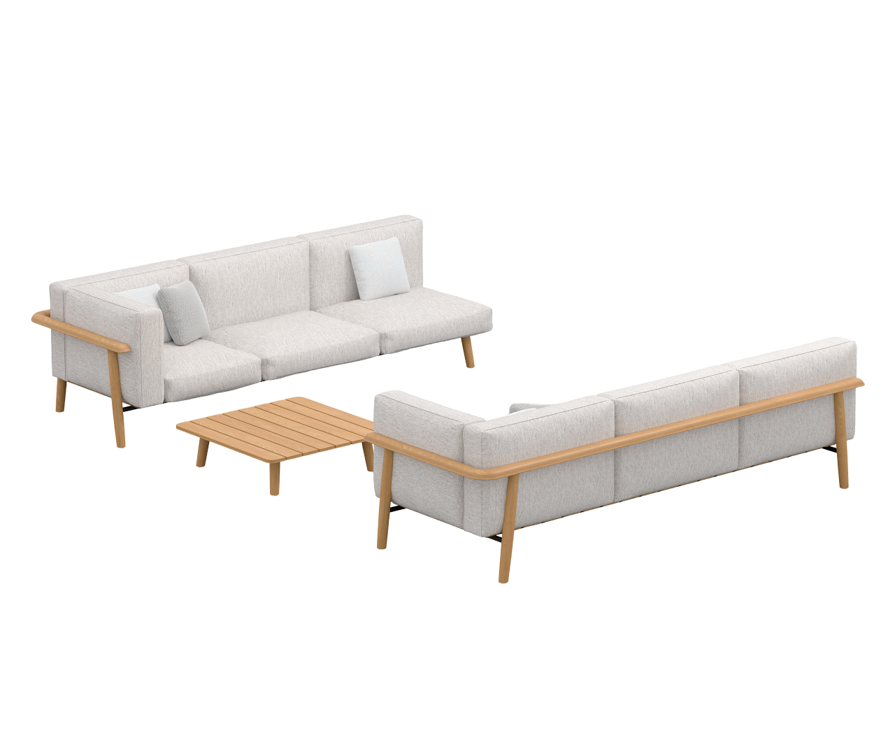 Bohemian Teak Frame Mambo Outdoor Lounge Furniture Set by Royal Botania Casa Design Group