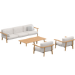 Bohemian Teak Frame Mambo Outdoor Lounge Furniture Set by Royal Botania Casa Design Group