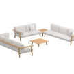 Bohemian Teak Frame Mambo Outdoor Lounge Furniture Set by Royal Botania Casa Design Group