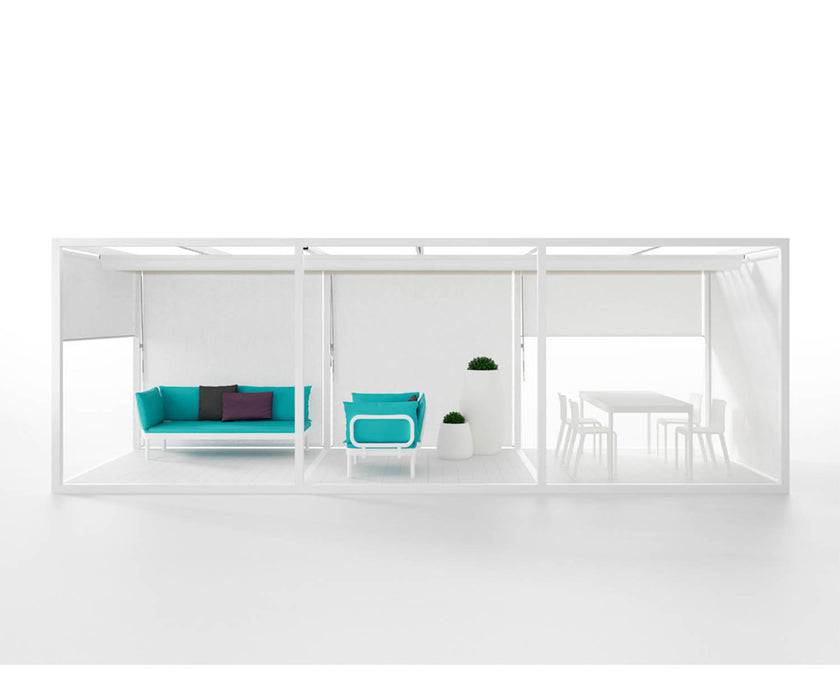High end Floor Pergola Folding Roof Pavilion by Gandia Blasco Casa Design
