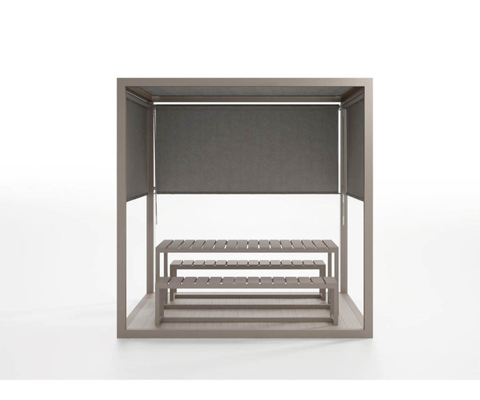 High end Floor Pergola Fixed Canvas Roof Pavilion by Gandia Blasco Casa Design