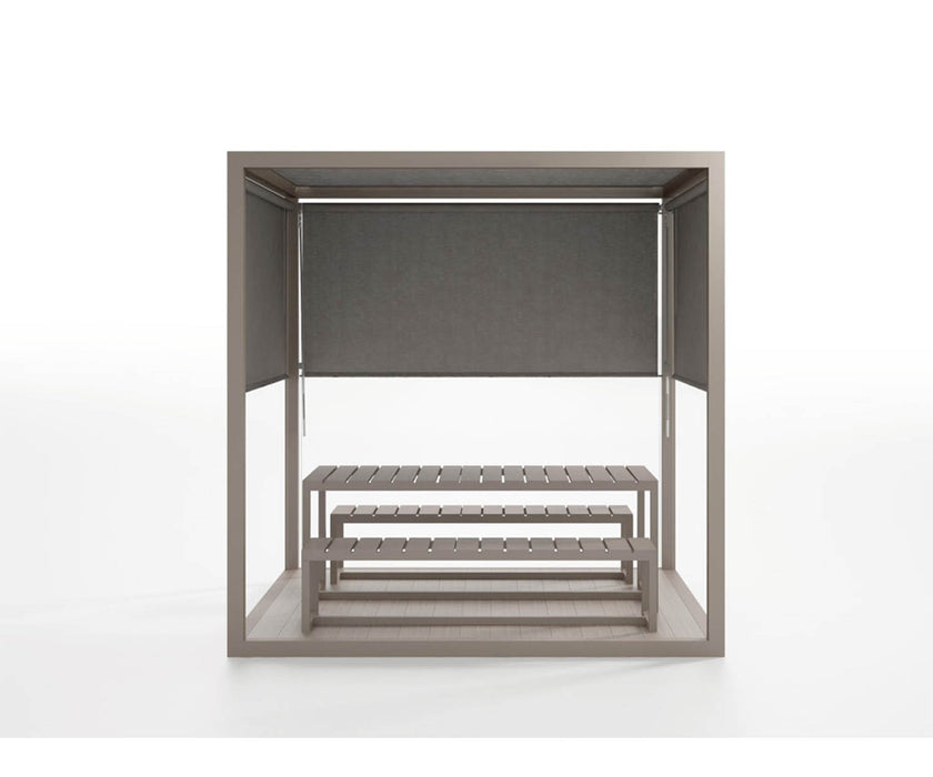 High end Floor Pergola Fixed Canvas Roof Pavilion by Gandia Blasco Casa Design