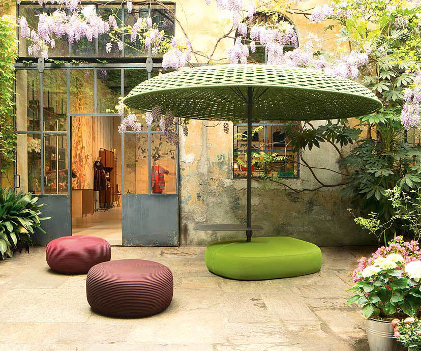 Unique Mogambo Outdoor Parasol by Paola Lenti with Stainless Steel Frame Casa Design Group