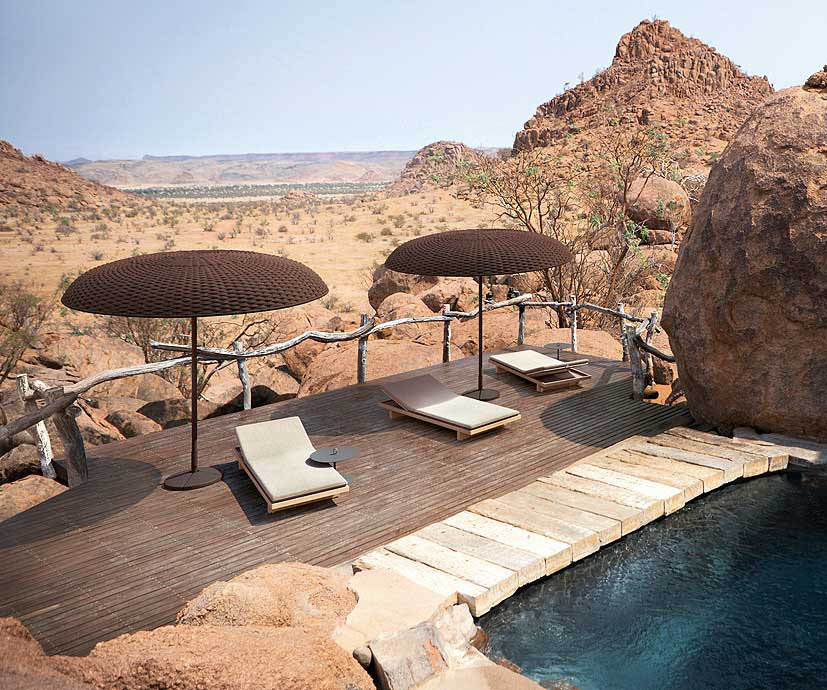 Unique Mogambo Outdoor Parasol by Paola Lenti with Stainless Steel Frame Casa Design Group