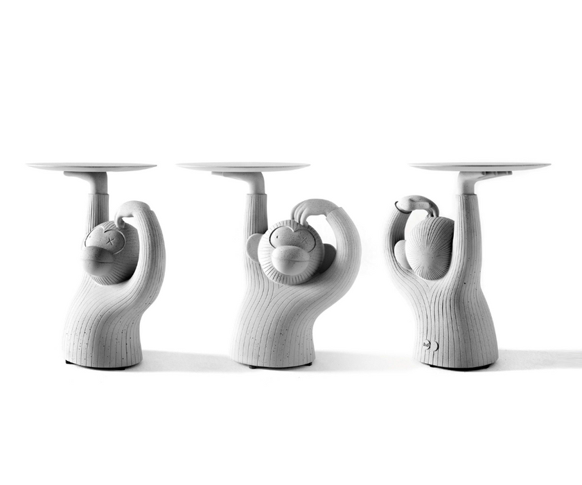 High end Monkey White Side Table by BD Barcelona Casa Design