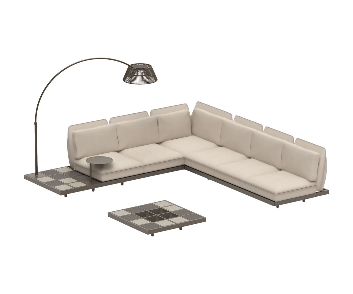 Stylish and Durable Mozaix Outdoor Aluminium Lounge Set by Royal Botania Casa Design Group