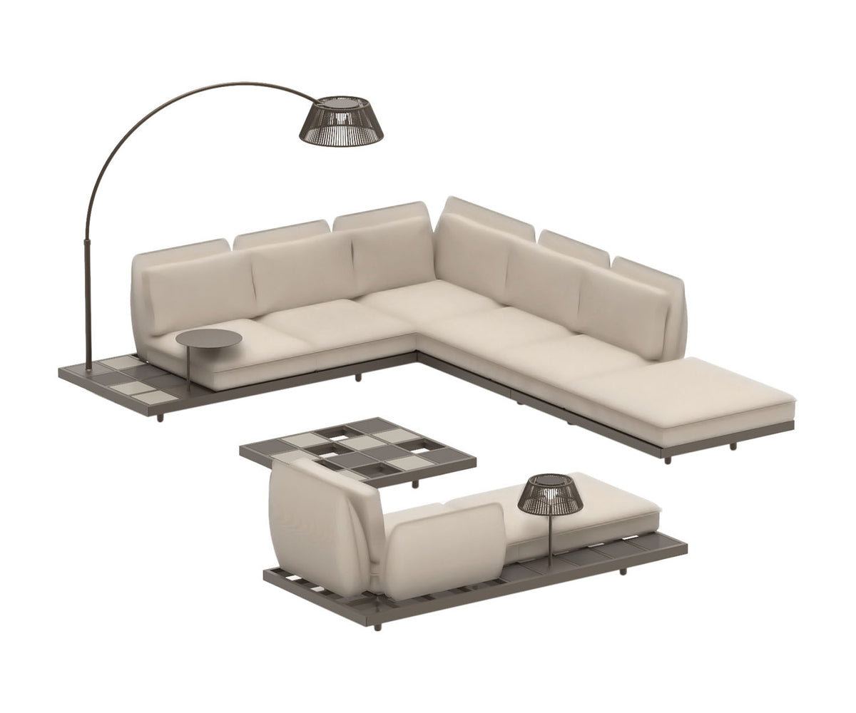 Stylish and Durable Mozaix Outdoor Aluminium Lounge Set by Royal Botania Casa Design Group