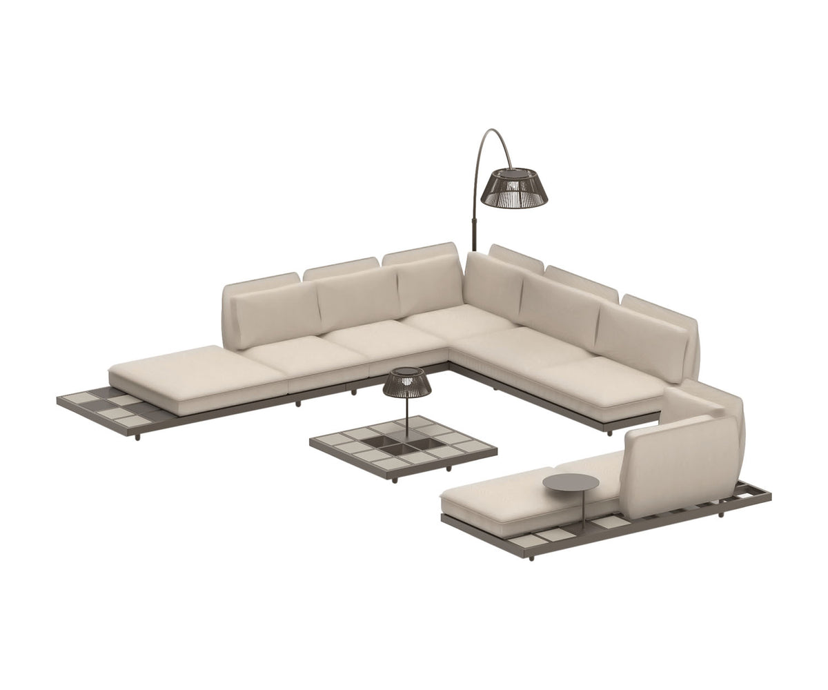 Stylish and Durable Mozaix Outdoor Aluminium Lounge Set by Royal Botania Casa Design Group