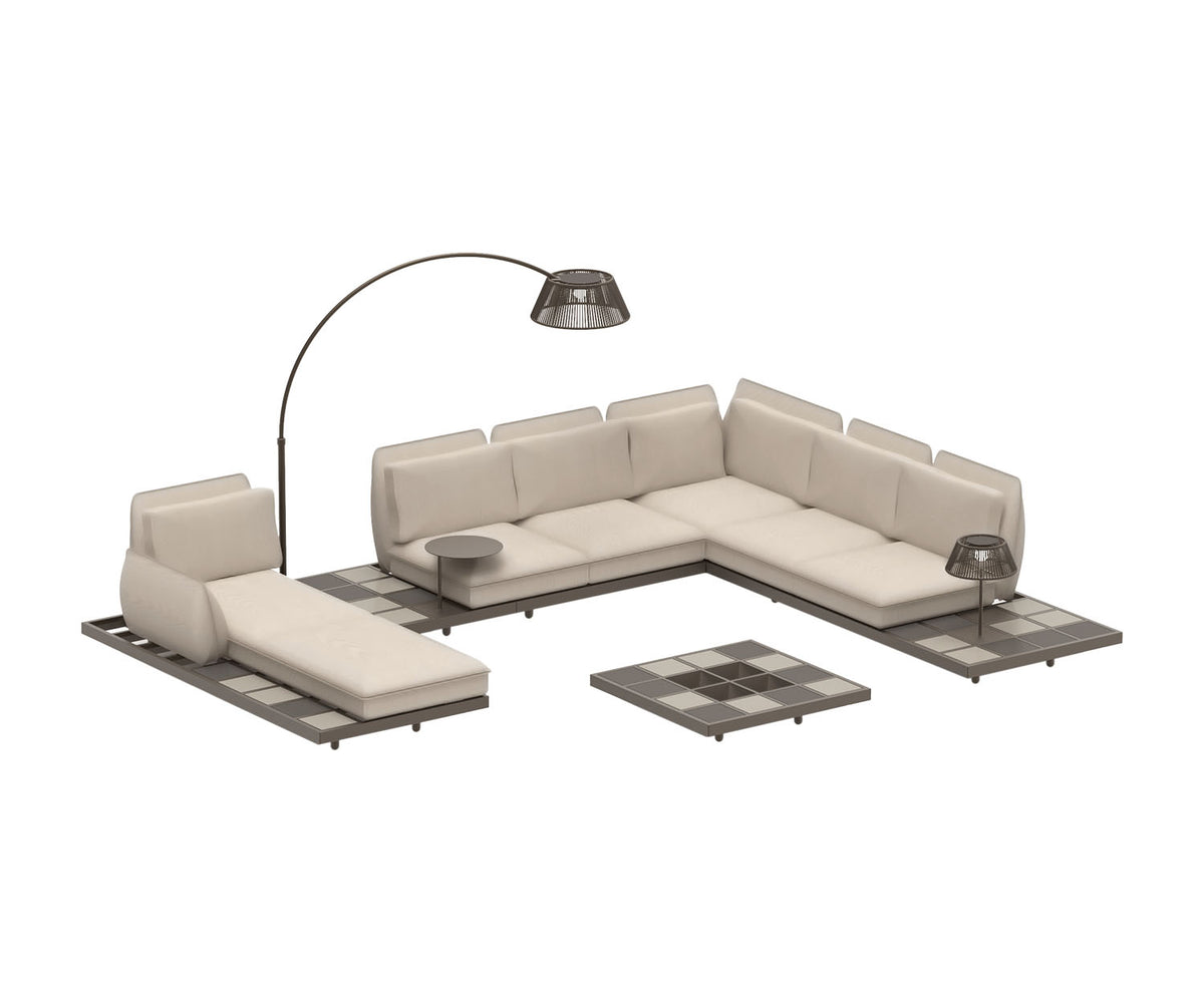 Stylish and Durable Mozaix Outdoor Aluminium Lounge Set by Royal Botania Casa Design Group