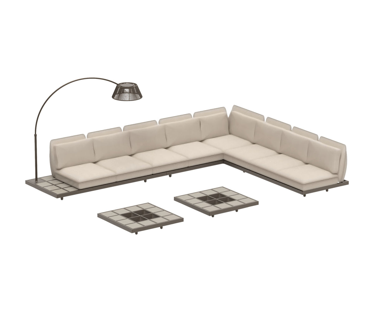 Stylish and Durable Mozaix Outdoor Aluminium Lounge Set by Royal Botania Casa Design Group