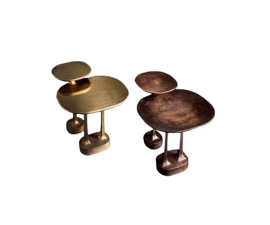High End Mushroom Side Table by Henge Casa Design Group