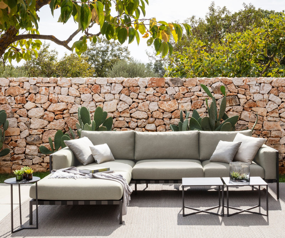 Elegant Natal Alu Outdoor 2-Seater Sofa with Customizable Options and Water-repellent Cushions | Casa Design Group